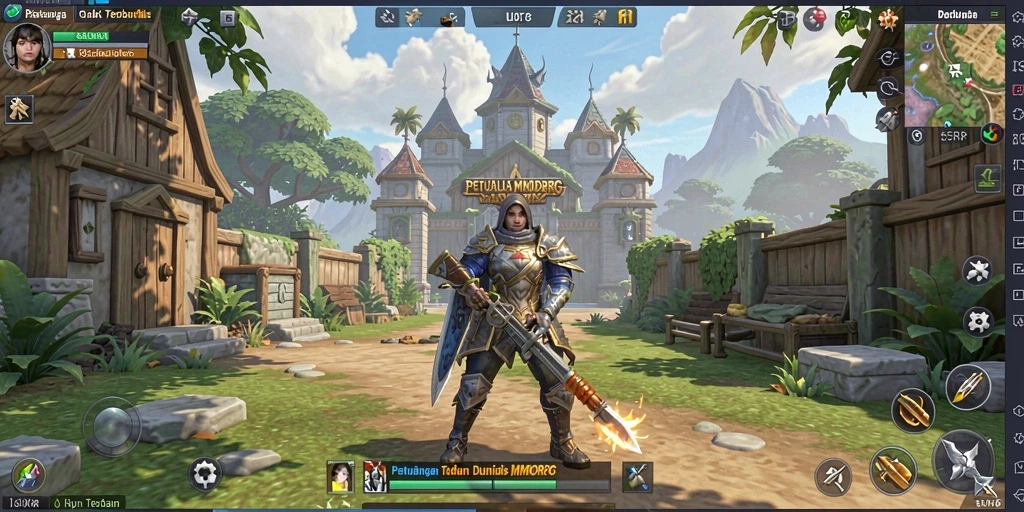 Tangkapan layar menampilkan aksi seru dalam permainan MMORPG 55RP.