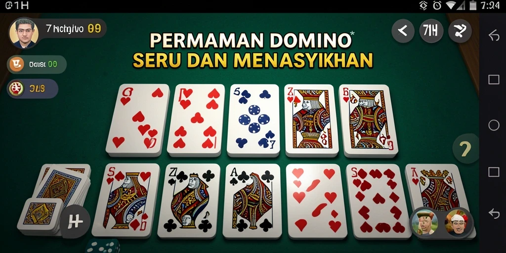 Tampilan gameplay Domino yang menarik dan interaktif.