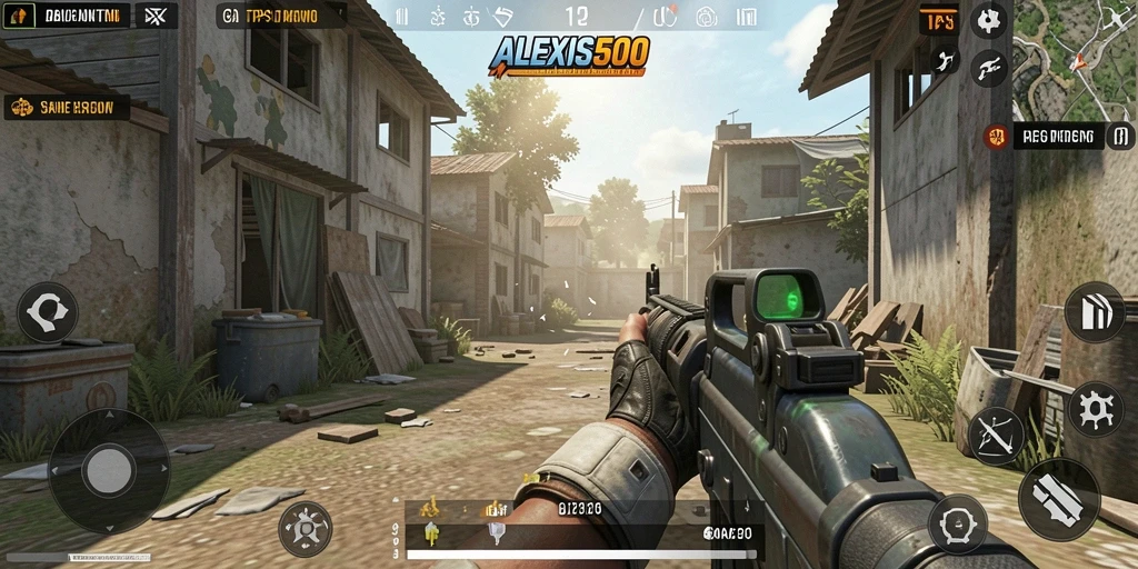 Tampilan gameplay ALEXIS500 yang mendebarkan dan penuh aksi.