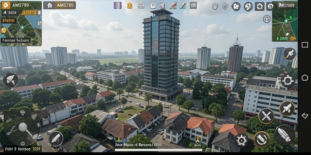 Tampilan menarik dari gameplay Tower Defense yang menegangkan di AMS789.