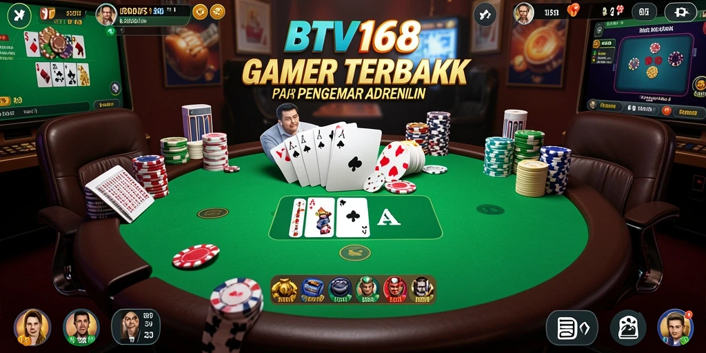Tampilan gameplay Poker mendebarkan di BTV168