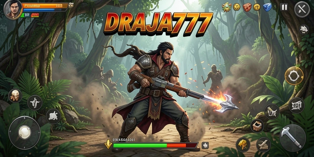 Tampilan gameplay DRAJA777 dengan aksi mendebarkan di setiap pertarungan.