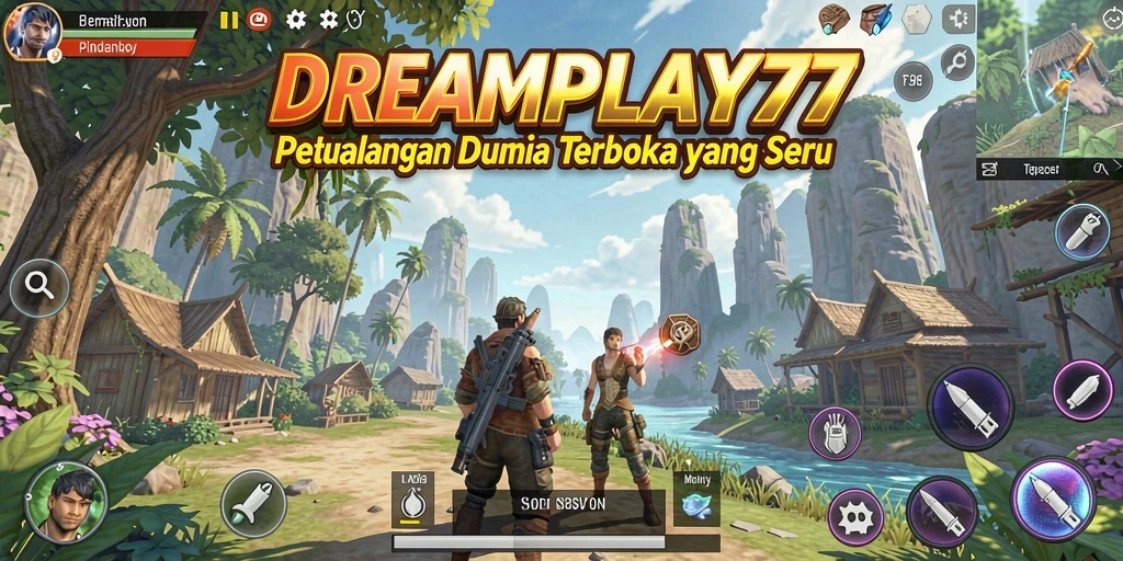 Gameplay <strong>DREAMPLAY77</strong> yang menarik dengan dunia terbuka yang luas.