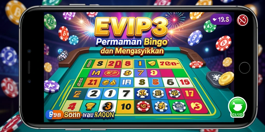 Screenshot gameplay EVIP3 menampilkan keseruan permainan Bingo.