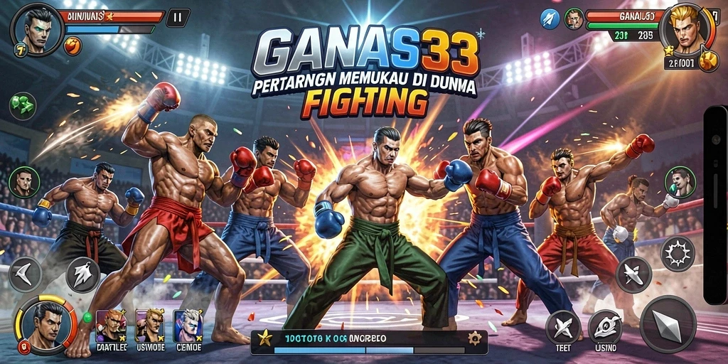 Gameplay mendebarkan dengan karakter Fighting unik dan seru.