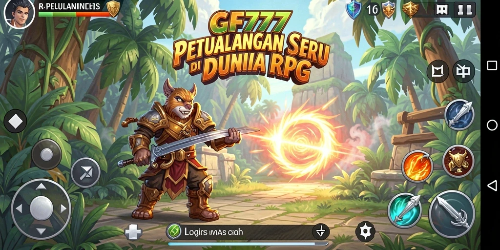 Tampilan gameplay seru di GF777 dengan pertempuran epik.