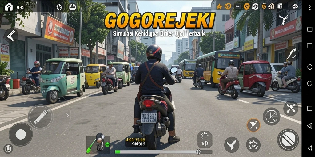 Gameplay GOGOREJEKI dengan grafik yang realistis dan seru.