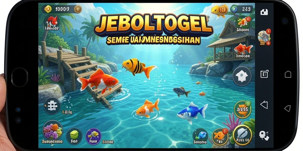 Screenshot gameplay JEBOLTOGEL menampilkan keseruan memancing yang menantang.