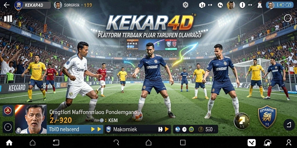 Screenshot utama KEKAR4D dengan tampilan taruhan olahraga yang menarik.