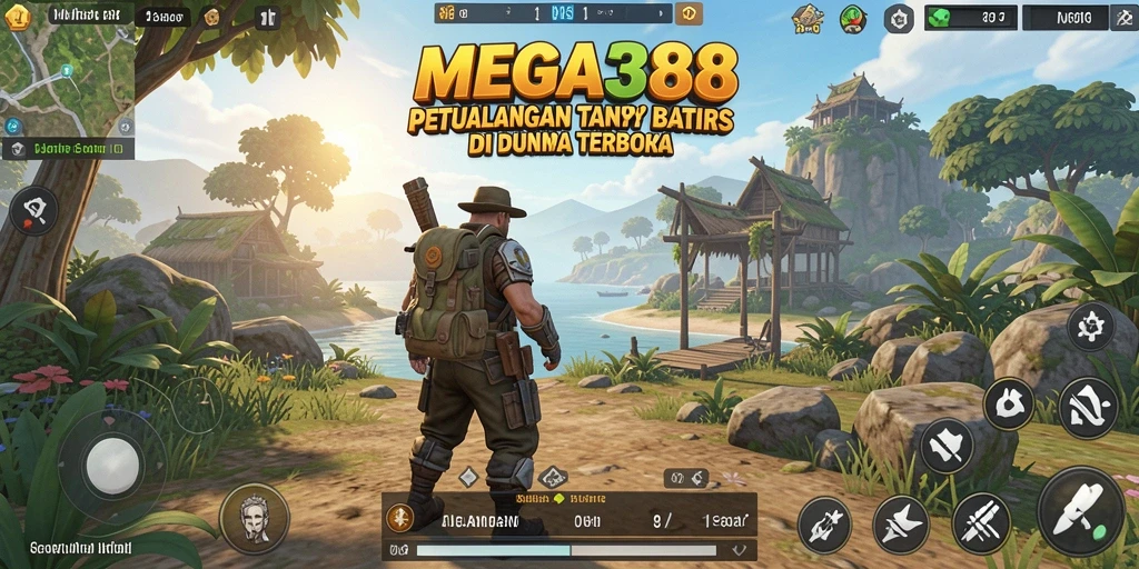Tampilan menakjubkan dalam gameplay MEGA388 di dunia terbuka.