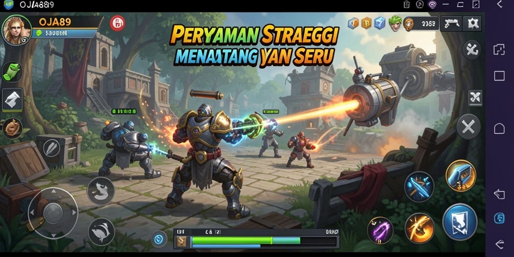 Screenshot gameplay OJA89 menunjukkan aksi strategi yang mendebarkan.