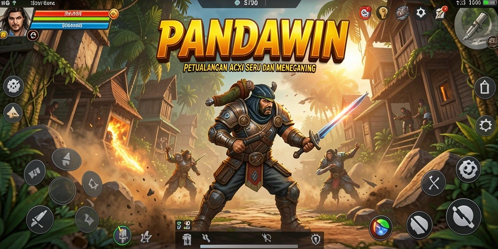 Screenshot gameplay PANDAWIN menampilkan aksi seru dan mendebarkan.