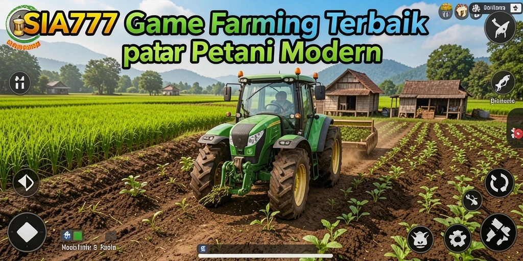 Tampilan gameplay SIA777 dengan aktivitas bertani yang seru.