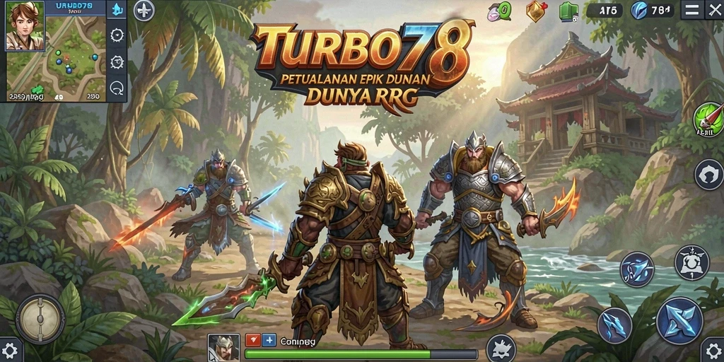 Screenshot gameplay TURBO78 menampilkan aksi seru dalam petualangan RPG.