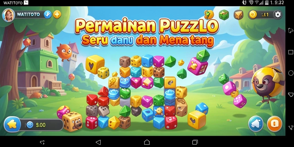 Gameplay menantang dan seru di WATITOTO dengan berbagai puzzle.