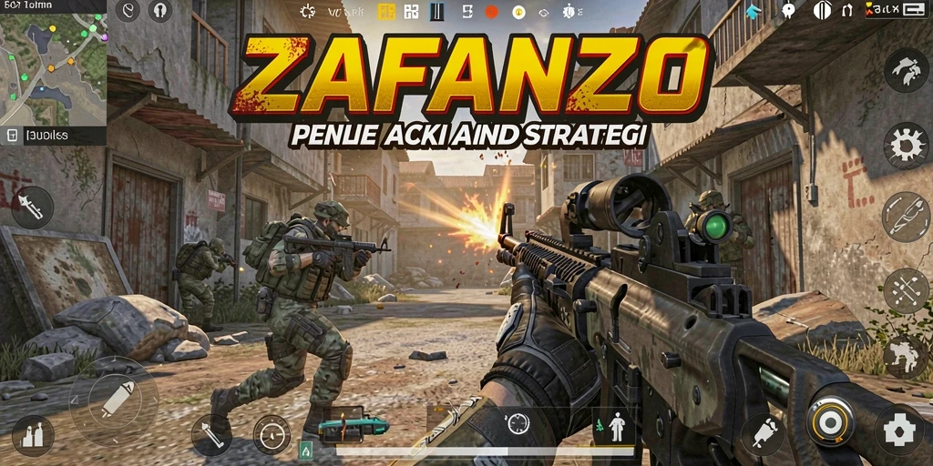 Screenshot gameplay ZAFANZO yang menegangkan dan penuh aksi.